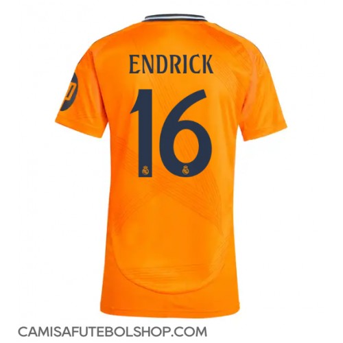 Camisa de time de futebol Real Madrid Endrick #16 Replicas 2º Equipamento Feminina 2024-25 Manga Curta